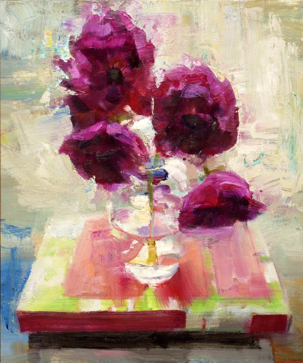 Scott Conary "Book Roses" 12 x 10, oil on panel, ID #19782 $2,500